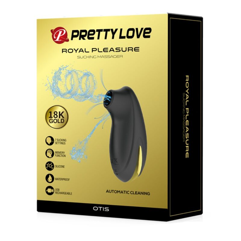 Pretty Love Ventosa - Massaggiatore con telecomando, colore lusso nero - in mano per le dimensioni