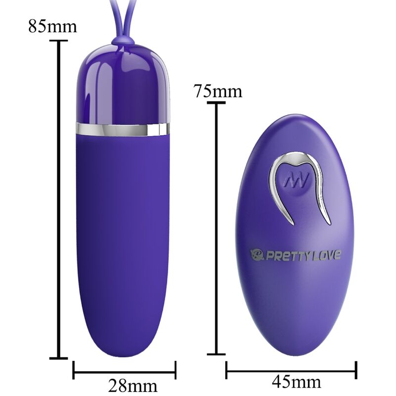 Pretty Love Bullet - Massaggiatore con telecomando, colore standard - nella confezione