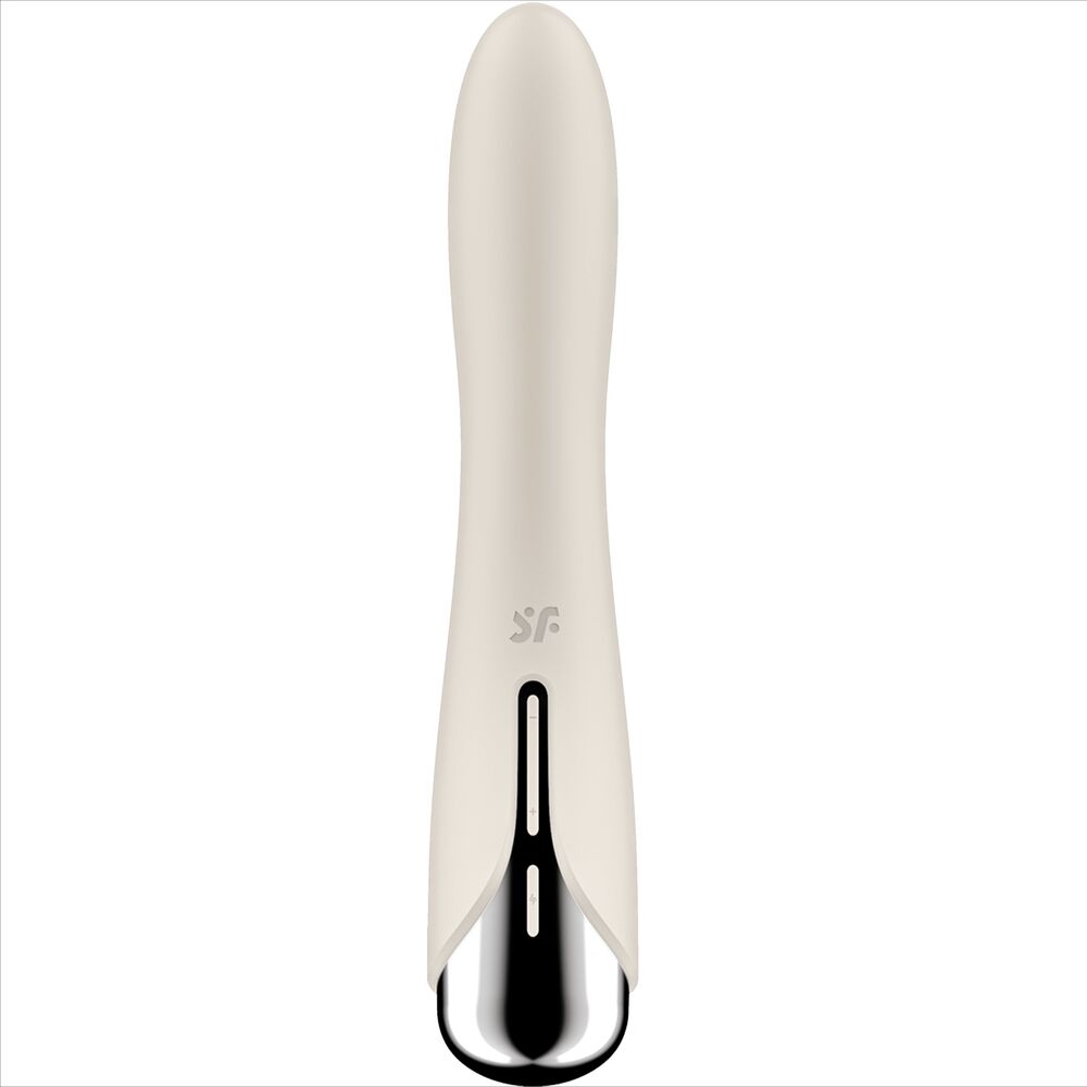 Satisfyer Rotatore Spinning Vibe 1 - Massaggiatore curvo, colore beige - vista laterale
