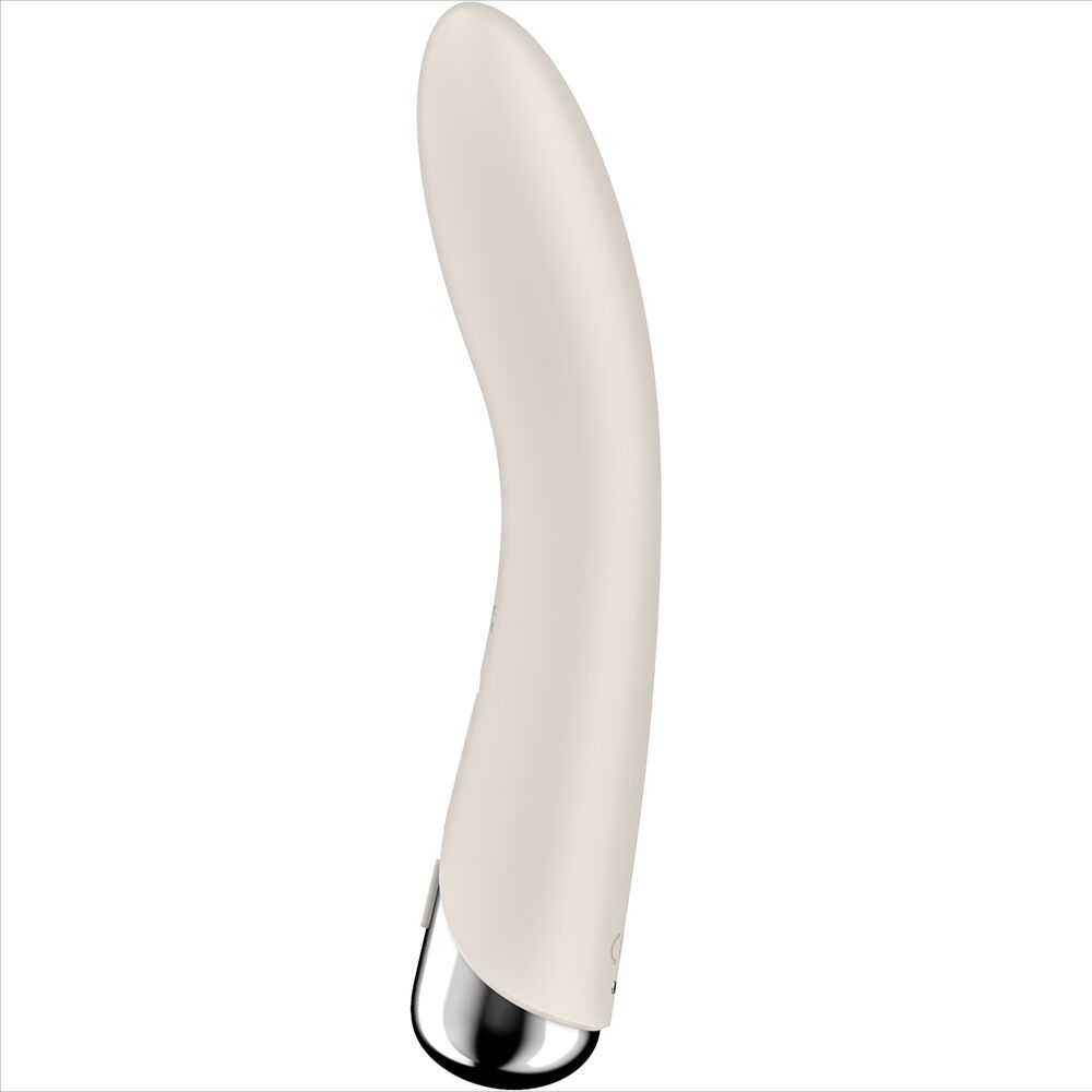 Satisfyer Rotatore Spinning Vibe 1 - Massaggiatore curvo, colore beige - nella confezione