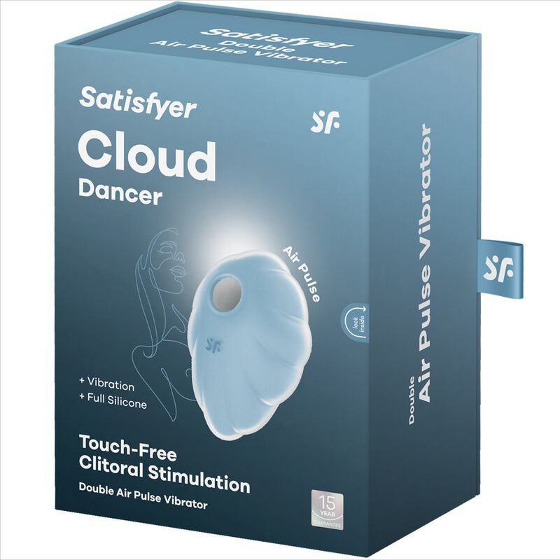 Satisfyer Cloud Dancer Green Air Pulse - Massaggiatore ad aria pulsata, colore blu - retro