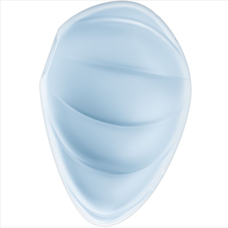 Satisfyer Cloud Dancer Green Air Pulse - Massaggiatore ad aria pulsata, colore blu - in mano per le dimensioni