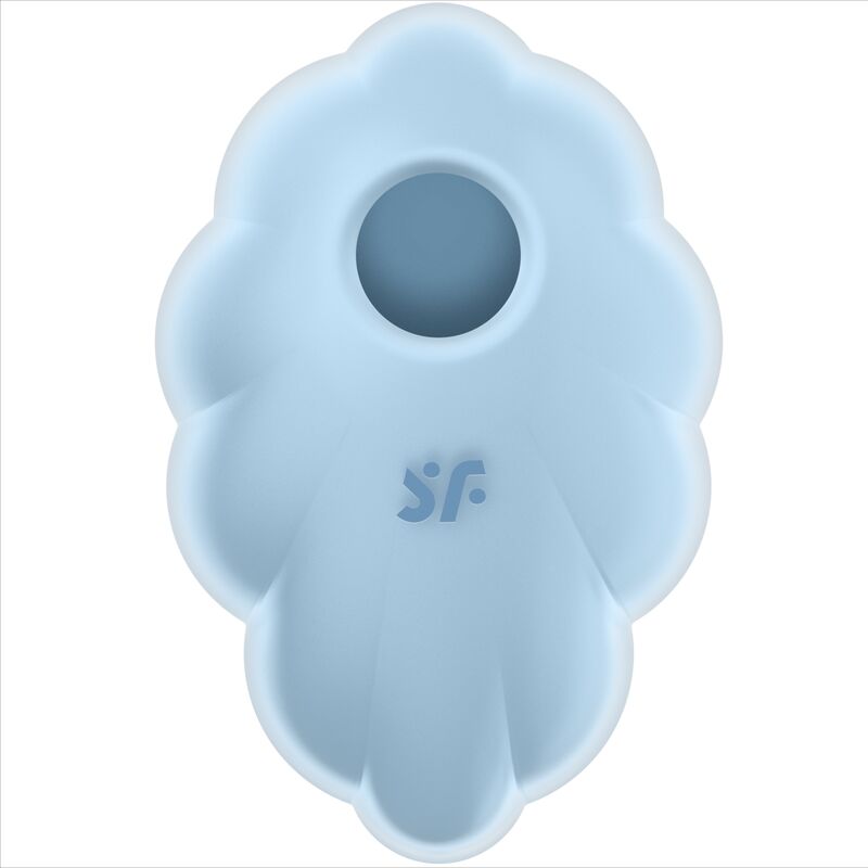 Satisfyer Cloud Dancer Green Air Pulse - Massaggiatore ad aria pulsata, colore blu - vista laterale