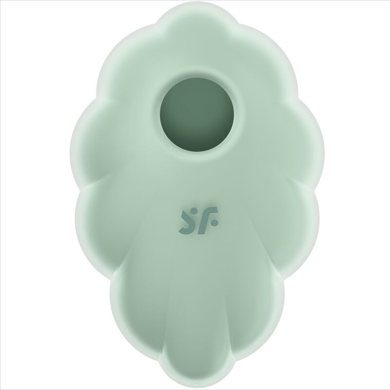 Satisfyer Cloud Dancer Green Air Pulse - Massaggiatore ad aria pulsata, colore verde - vista laterale