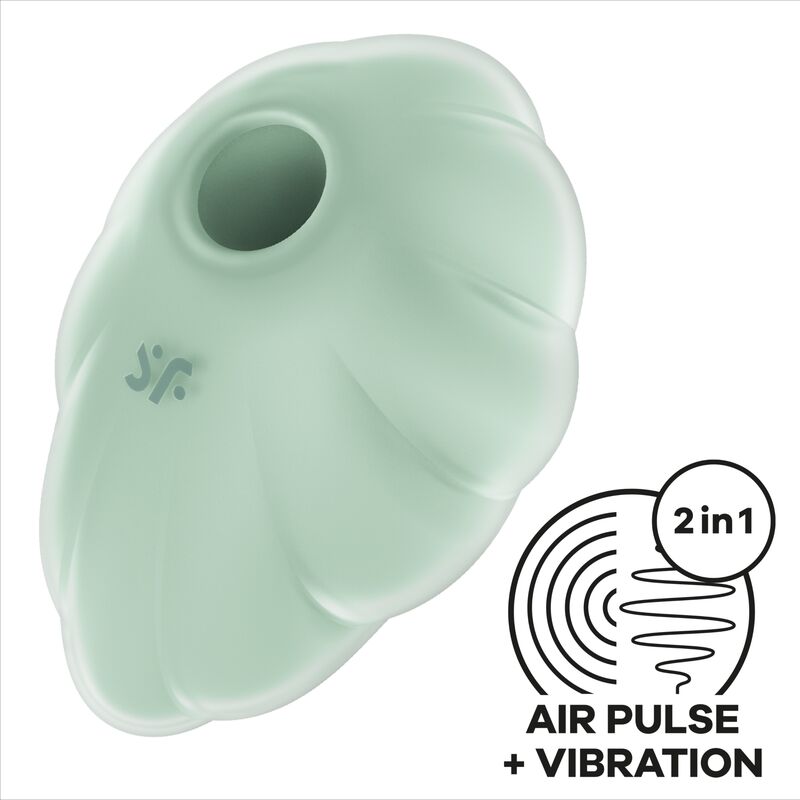 Satisfyer Cloud Dancer Green Air Pulse - Massaggiatore ad aria pulsata, colore verde
