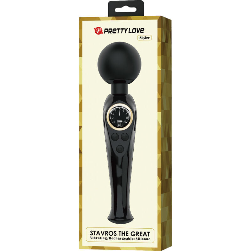 Pretty Love Bacchetta - Massaggiatore, colore skyler nera - vista laterale