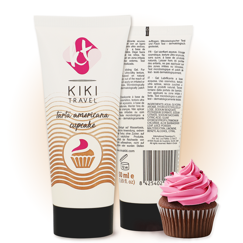 Kikí Travel Cupcake 50 ml - Lubrificante, kit da 3 - vista laterale