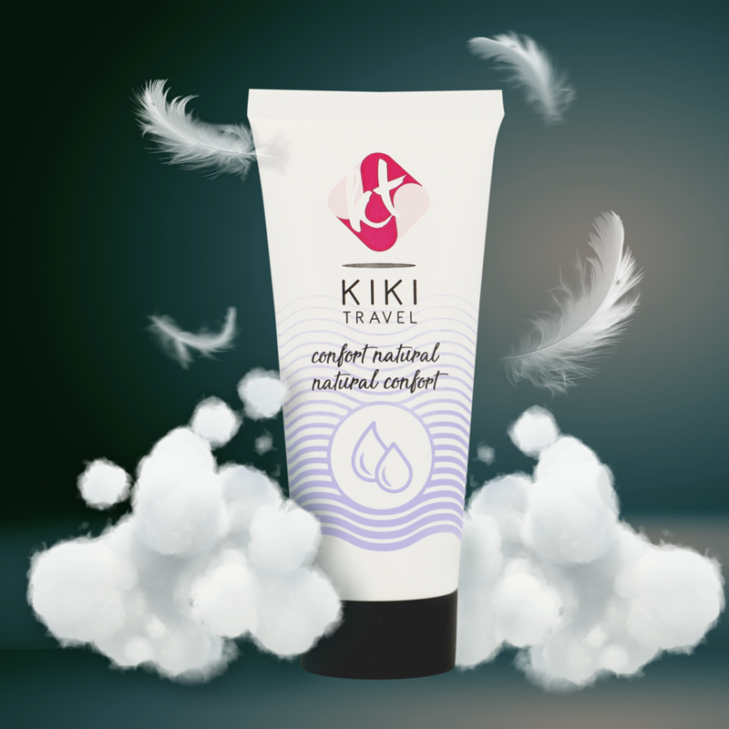 Kikí Travel Confort 50 ml - Lubrificante, kit da 3 - in mano per le dimensioni