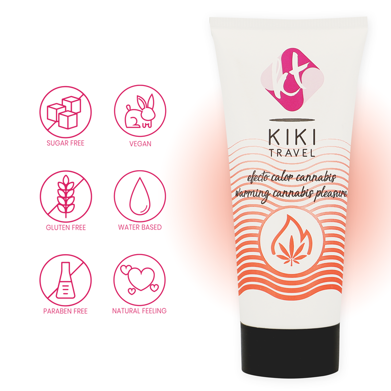 Kikí Travel Cannabis 50 ml - Lubrificante, kit da 3 - nella confezione