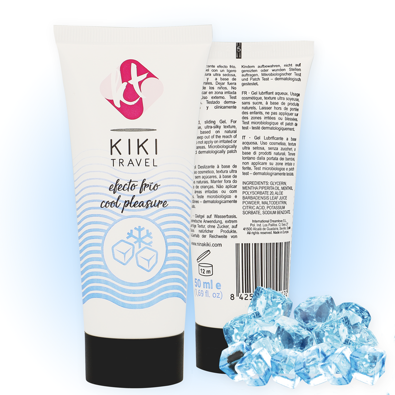 Kikí Travel Effetto Raffreddante 50 ml - Lubrificante, kit da 3 - vista laterale