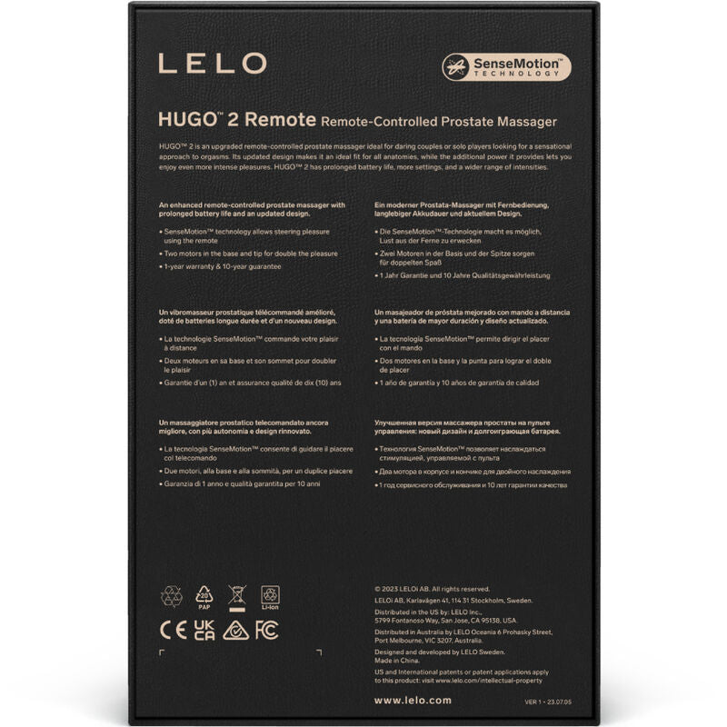 LELO Prostatico - Accessorio intimo, colore nero - nella confezione