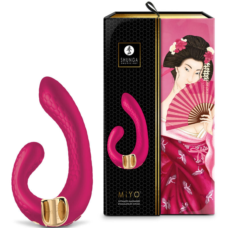 Shunga Miyo - Massaggiatore curvo, colore fucsia - dettaglio