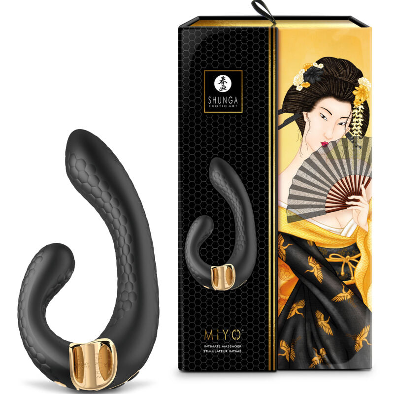 Shunga Miyo - Massaggiatore curvo, colore nero - dettaglio