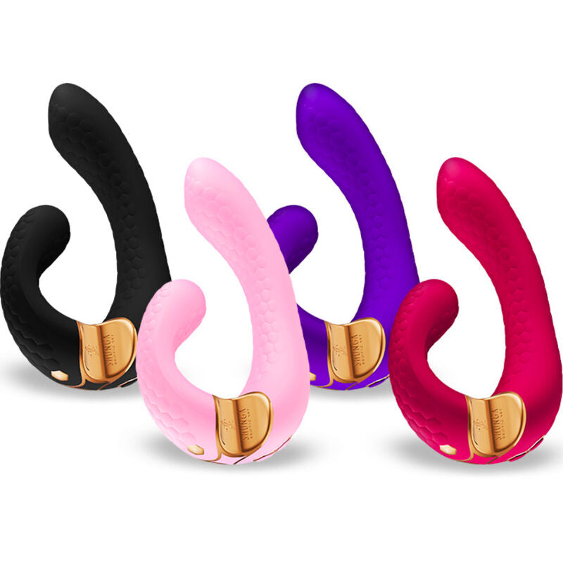 Shunga Miyo - Massaggiatore curvo, colore fucsia - nella confezione