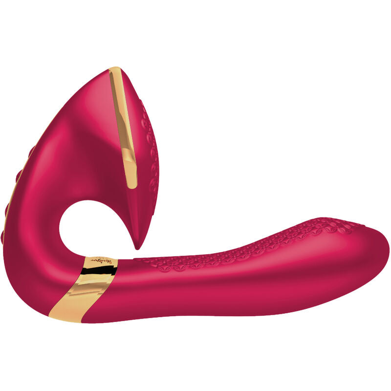 Shunga Soyo - Massaggiatore curvo, colore fucsia - vista laterale