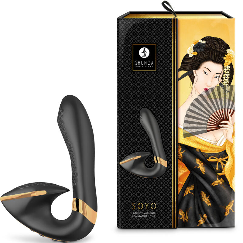 Shunga Soyo - Massaggiatore curvo, colore nero - dettaglio