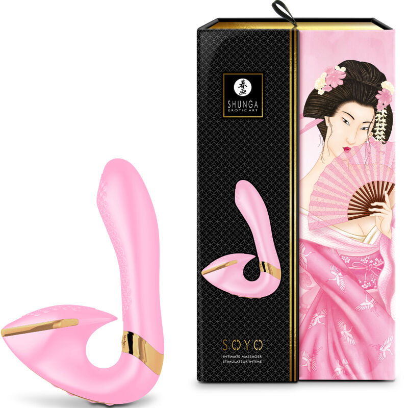 Shunga Soyo - Massaggiatore curvo, colore rosa - dettaglio