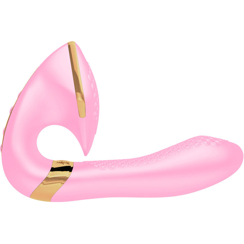 Shunga Soyo - Massaggiatore curvo, colore rosa - vista laterale