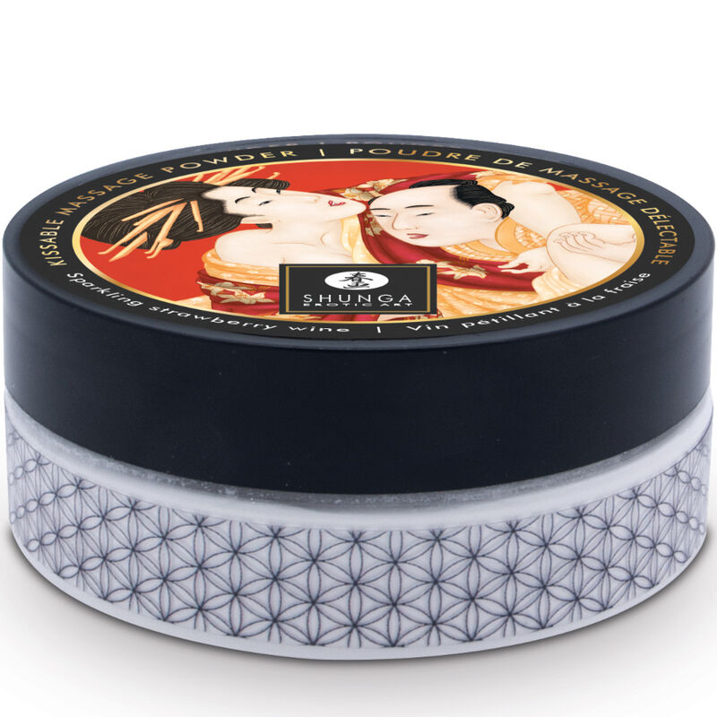 Shunga Kit Polvere - Accessorio intimo, colore commestibile alla fragola - dettaglio
