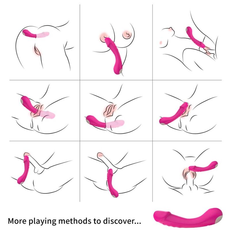 Armony Spot - Massaggiatore rotante, colore fucsia - vista laterale