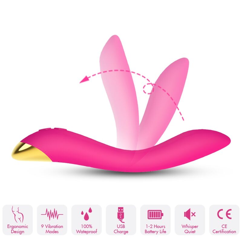 Armony Flamingo Multiposizione - Massaggiatore rotante, colore fucsia
