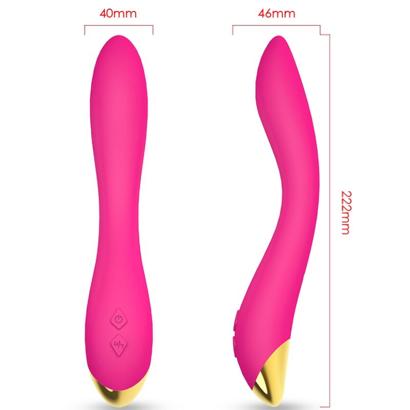 Armony Flamingo Multiposizione - Massaggiatore rotante, colore fucsia - vista laterale