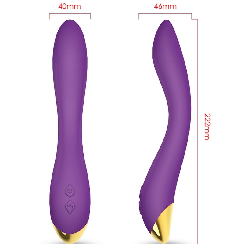 Armony Flamingo Multiposizione - Massaggiatore rotante, colore viola - vista laterale