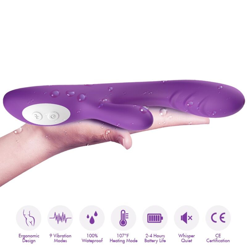 Armony Spark Effetto Calore - Massaggiatore curvo, colore viola - vista laterale