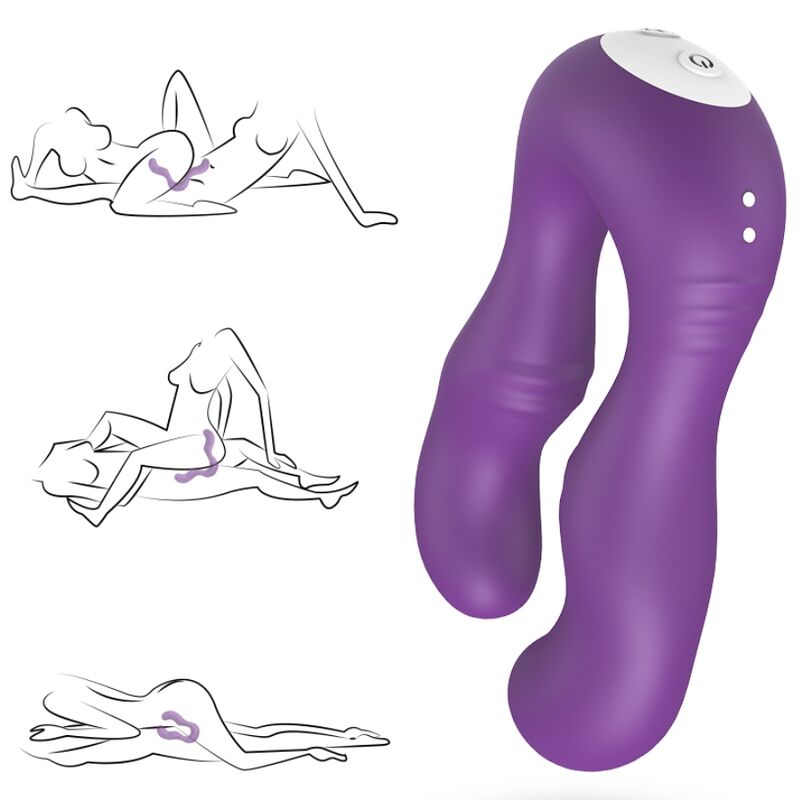 Armony Seraph - Massaggiatore con telecomando, colore viola - vista laterale