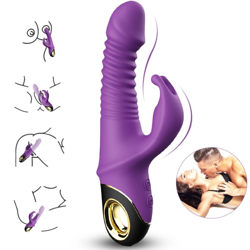 Armony Zing - Massaggiatore doppio, colore viola - vista laterale