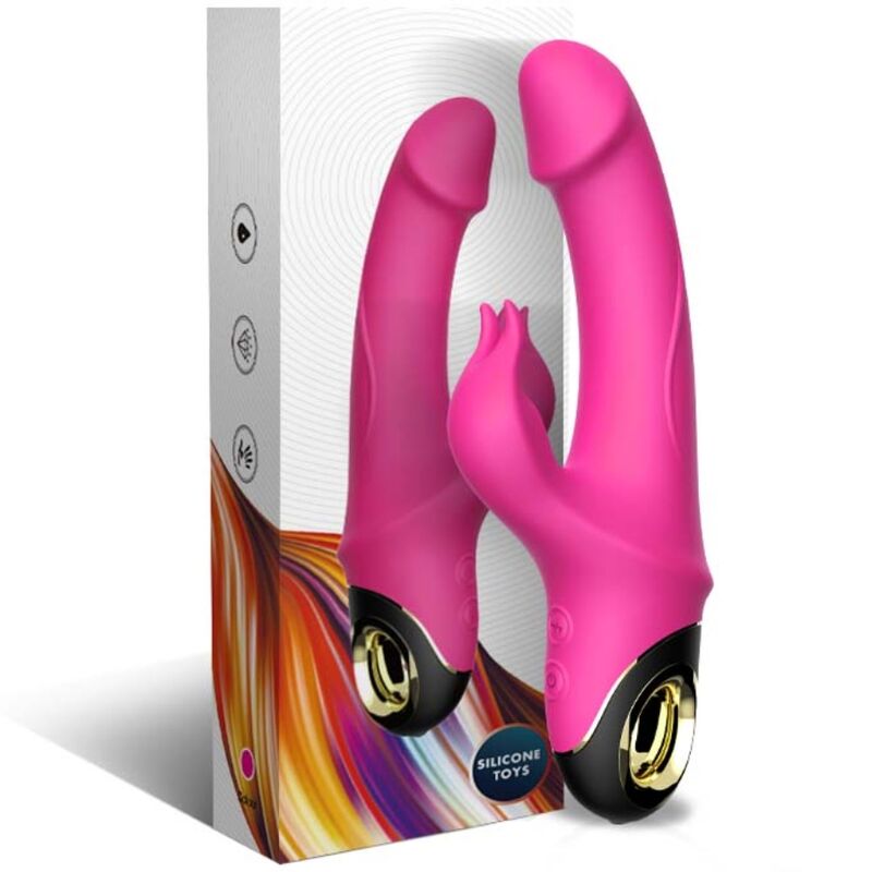 Armony Meteror - Massaggiatore doppio, colore rotator fucsia - in mano per le dimensioni