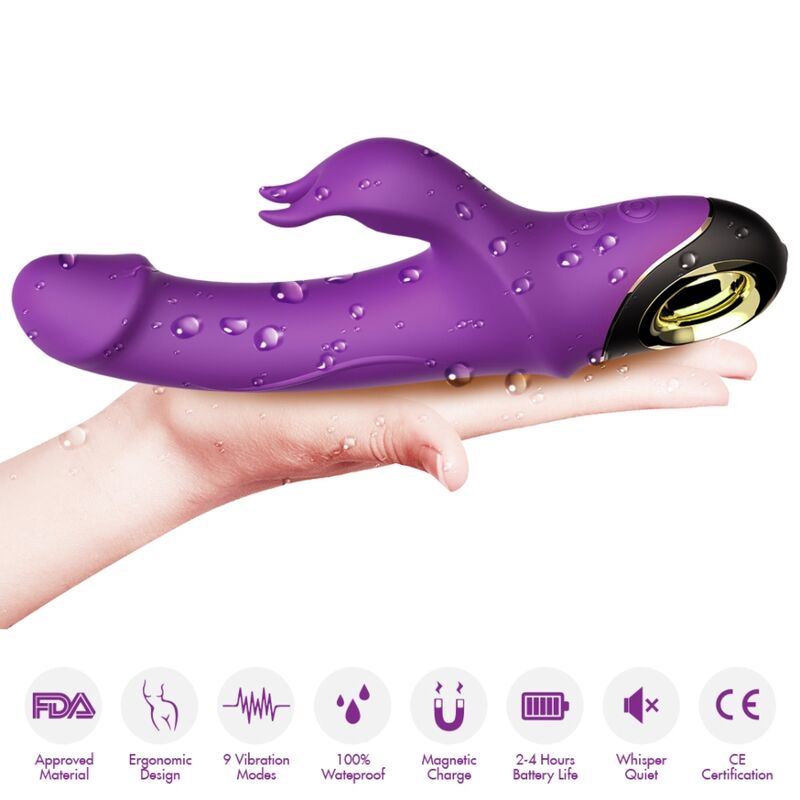 Armony Meteror - Massaggiatore doppio, colore viola - dettaglio