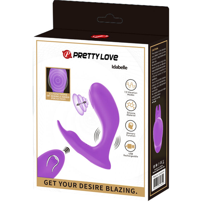Pretty Love Idabelle - Massaggiatore con telecomando, colore viola - vista frontale