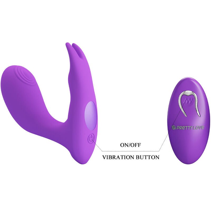 Pretty Love Idabelle - Massaggiatore con telecomando, colore viola - retro