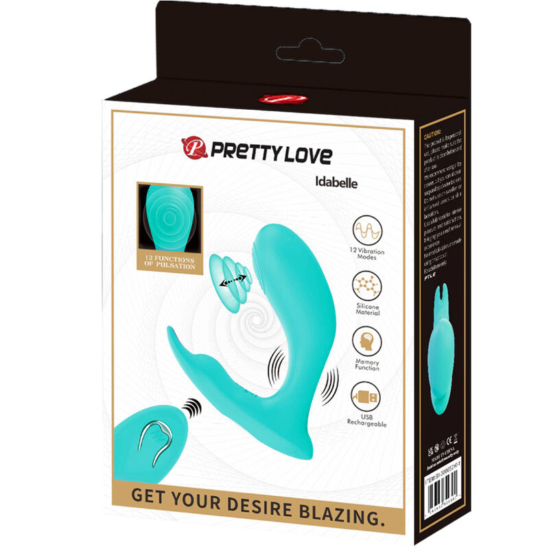 Pretty Love Idabelle - Massaggiatore con telecomando, colore blu - vista frontale