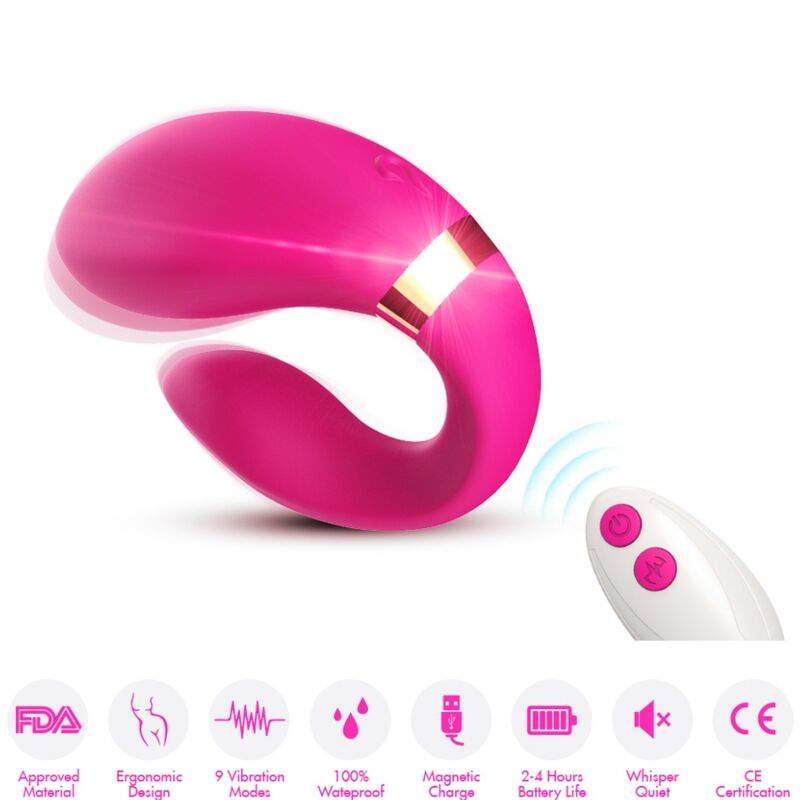 Armony Mezzaluna - Massaggiatore di coppia, colore fucsia