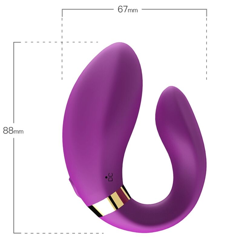 Armony Mezzaluna - Massaggiatore di coppia, colore viola - dettaglio