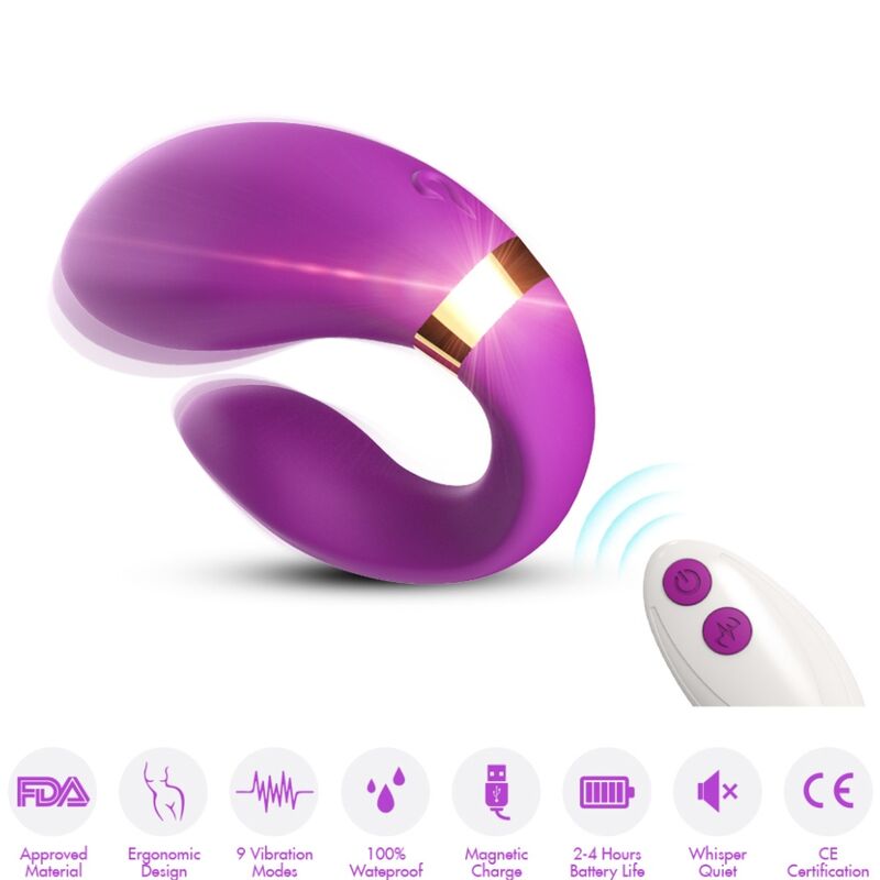 Armony Mezzaluna - Massaggiatore di coppia, colore viola