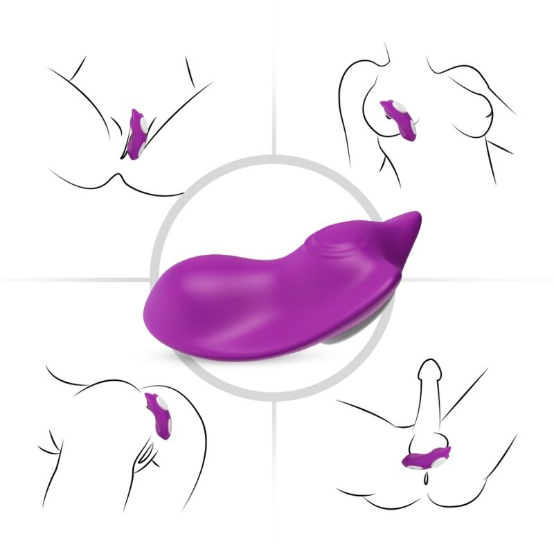 Armony Mutandina Indossabile - Massaggiatore esterno, colore viola - vista laterale