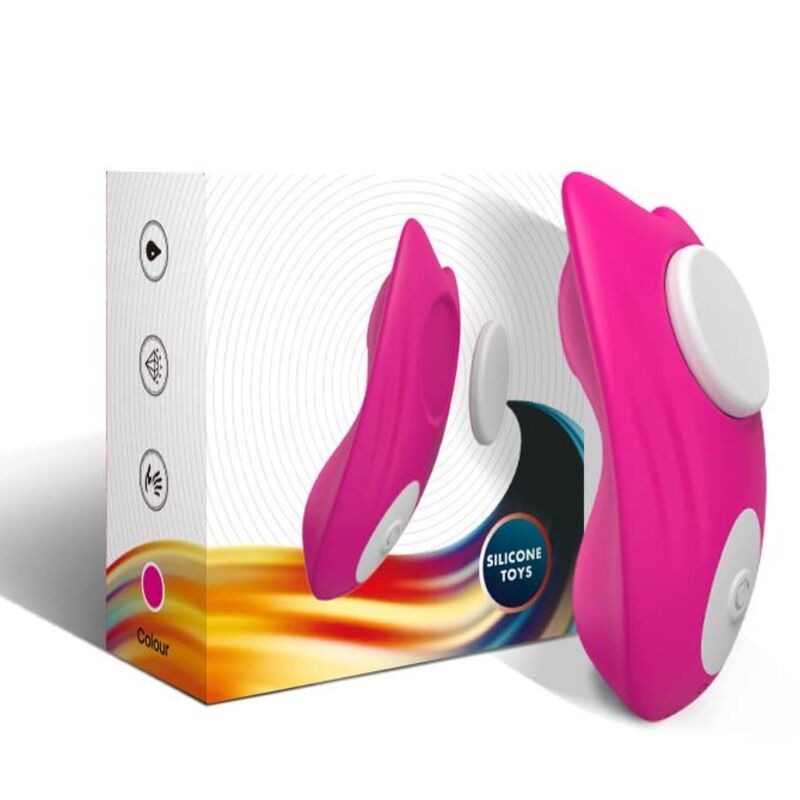 Armony Mutandina Indossabile - Massaggiatore esterno, colore butterfly rosa - in mano per le dimensioni