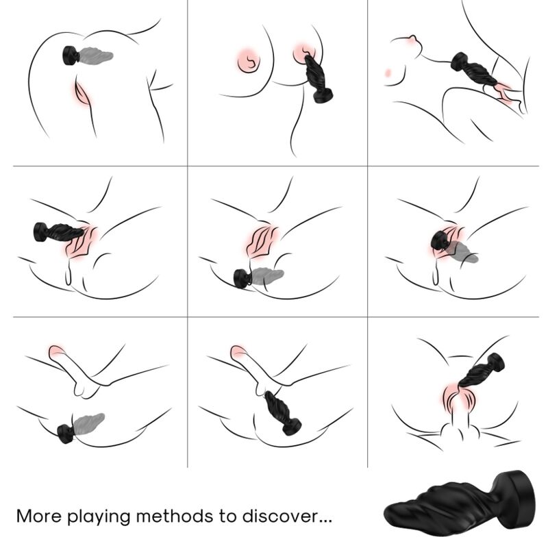 Armony Plug - Accessorio intimo, colore nero - vista laterale