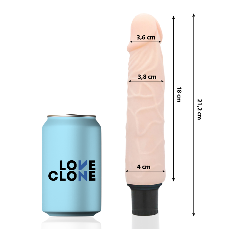 Loveclone Autolubrificante Finn 21.2 CM O 3.8 CM - Accessorio intimo - vista laterale