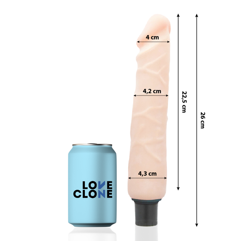 Loveclone Autolubrificante Jansen 26 CM O 4.2 CM - Accessorio intimo - vista laterale