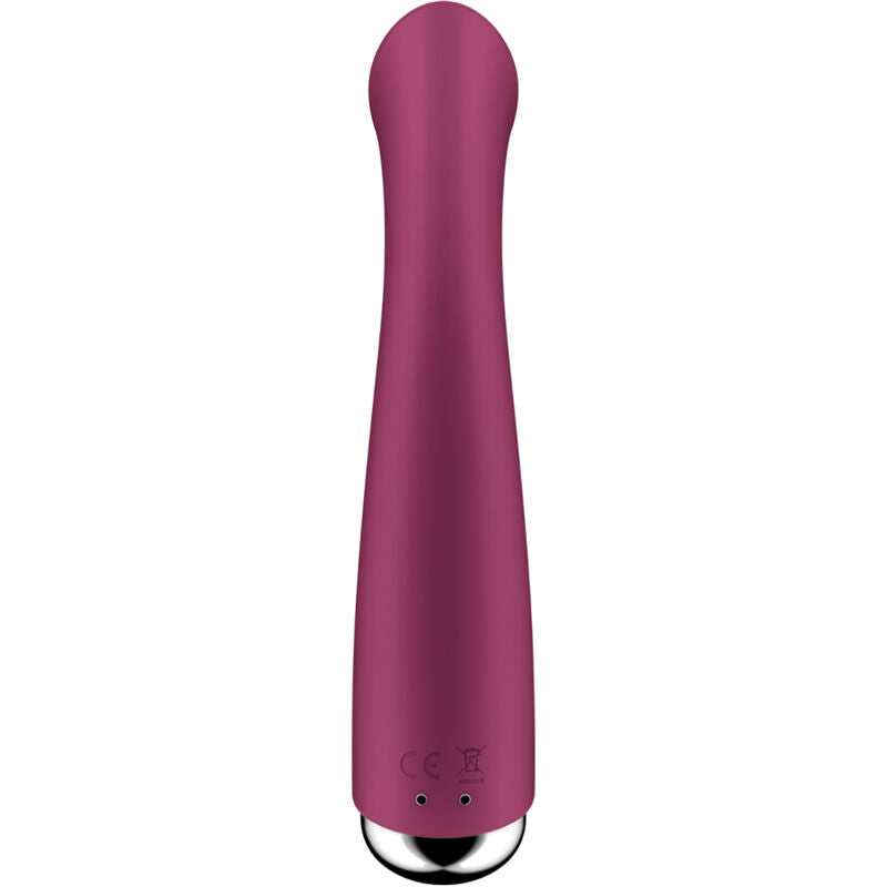 Satisfyer Spinning - Massaggiatore curvo, colore rosso - dettaglio