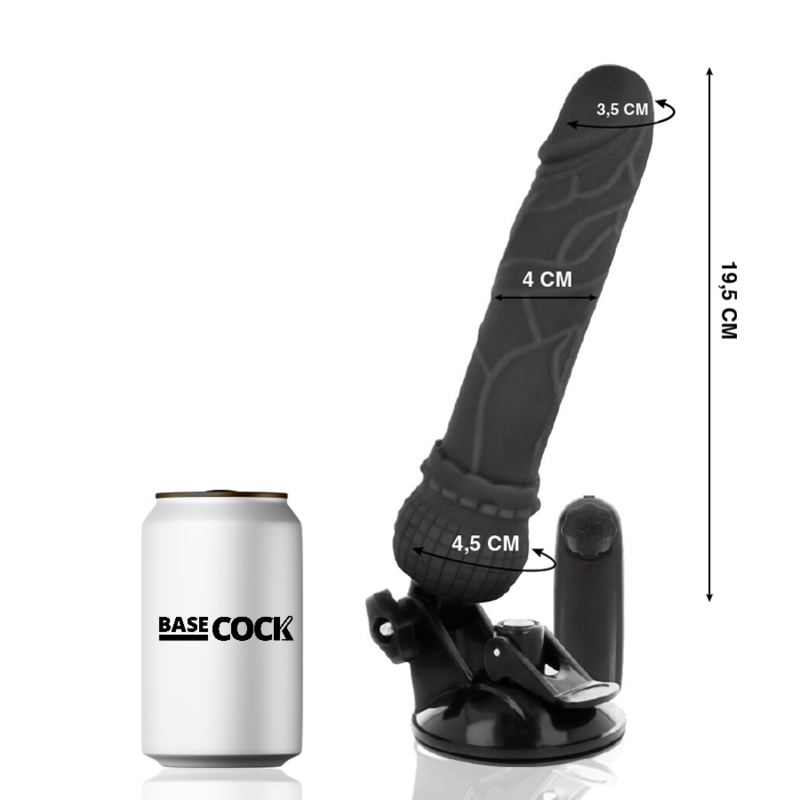 Basecock Naturale - Massaggiatore con telecomando, colore nero - vista laterale