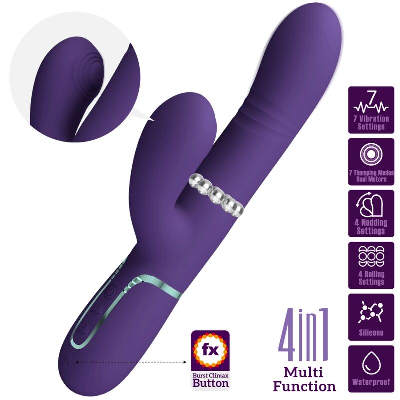 Pretty Love Spot - Massaggiatore doppio, colore viola - dettaglio