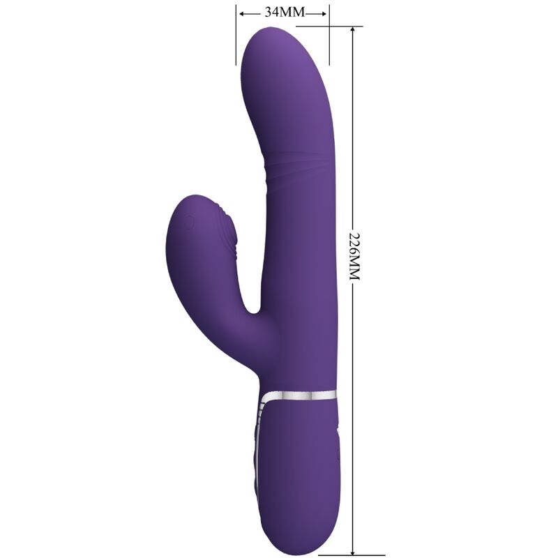 Pretty Love Spot - Massaggiatore doppio, colore viola - vista laterale