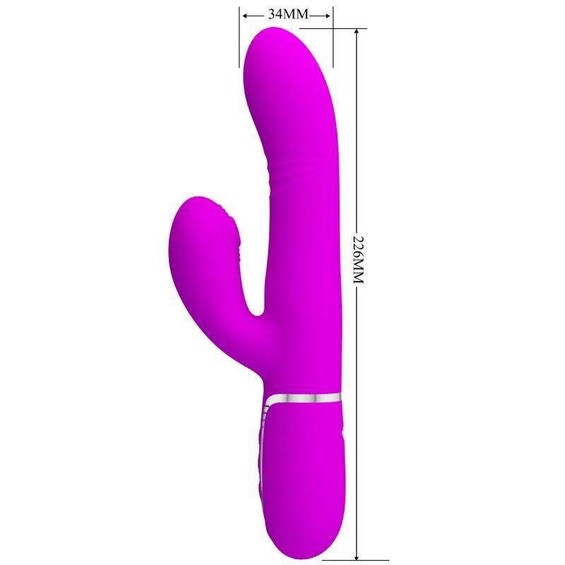 Pretty Love Spot - Massaggiatore doppio, colore fucsia - vista laterale