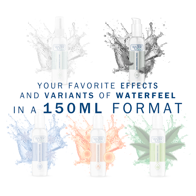 Waterfeel 150 150 ml - Lubrificante, kit da 3 - vista laterale