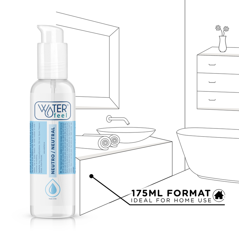 Waterfeel Naturale 175 ml - Lubrificante, kit da 3 - in mano per le dimensioni